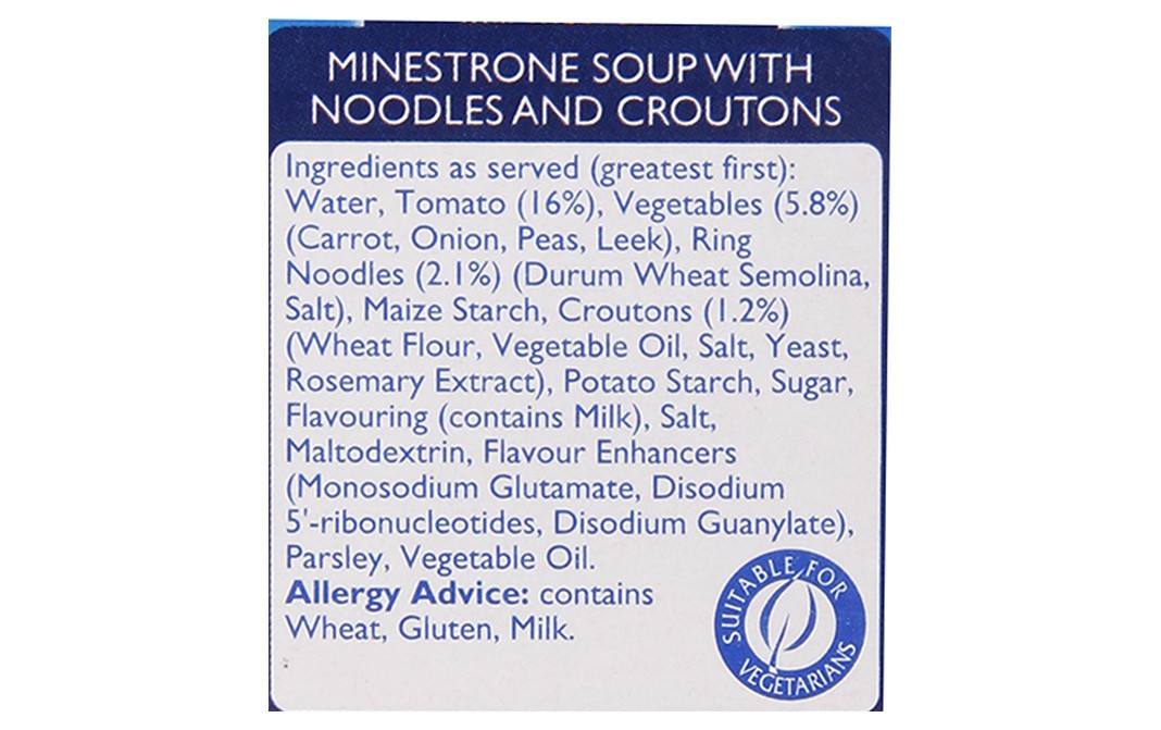 Batchelors Cup a Soup with Croutons Minestrone   Box  94 grams